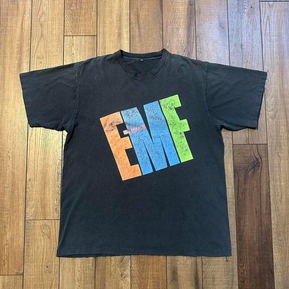 Vintage 90s EMF unbelievable‎ faded black single stitch tee size XL - Picture 1 of 8